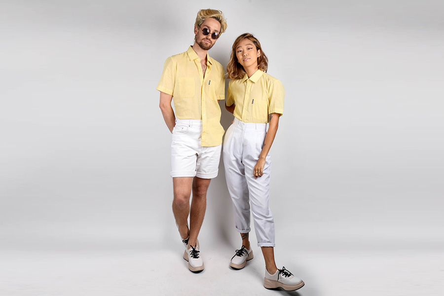 Fotos clicadas para a nossa loja virtual. Modelos vestem as camisas originais de 1980 garimpadas no Bazar Paulista