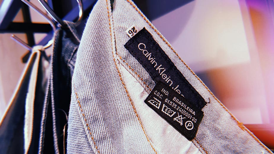 etiqueta de ropa, calvin klein - Comprar Etiquetas antigas no